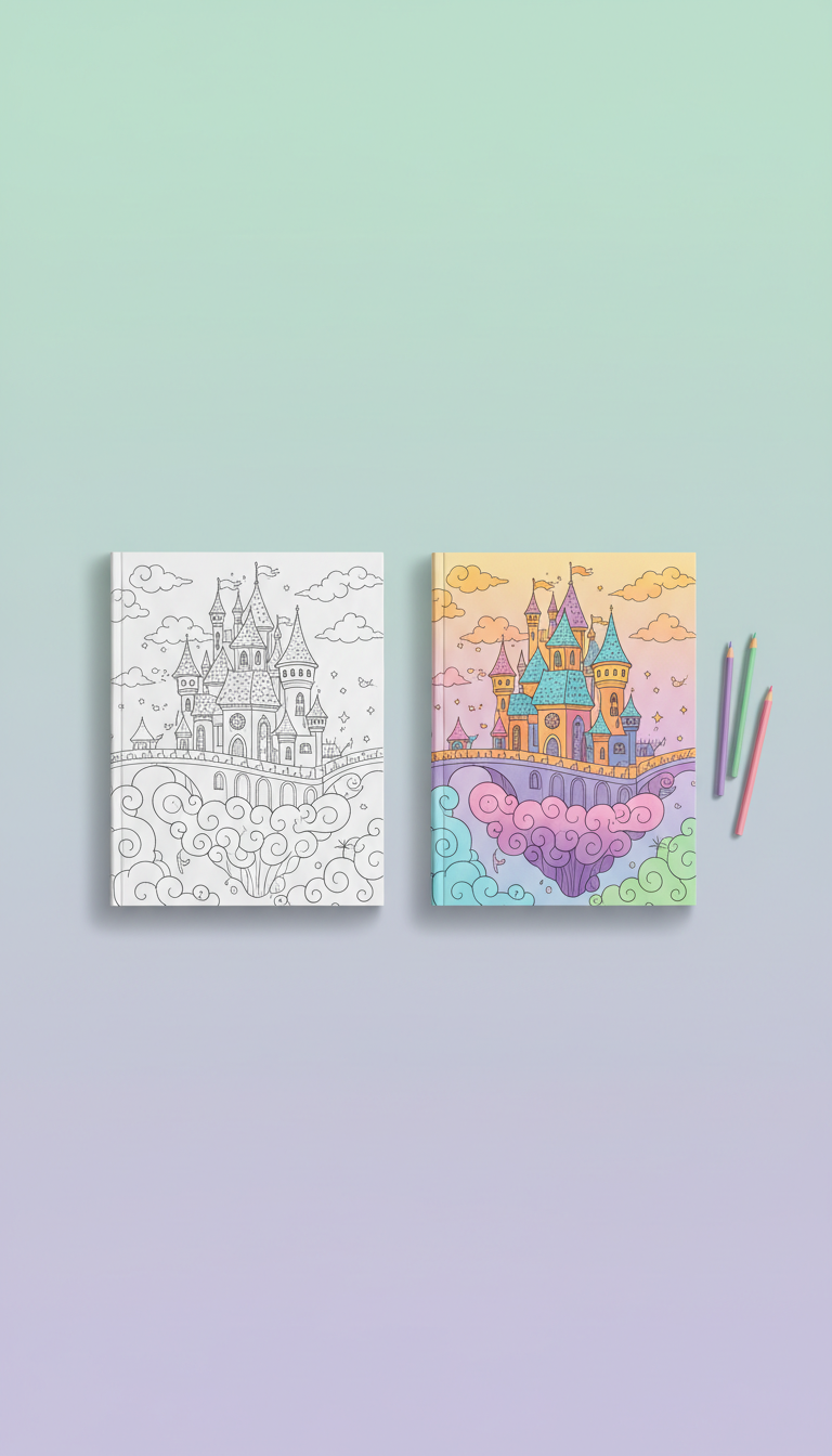 Dreamy Castles Sticker Coloring Book