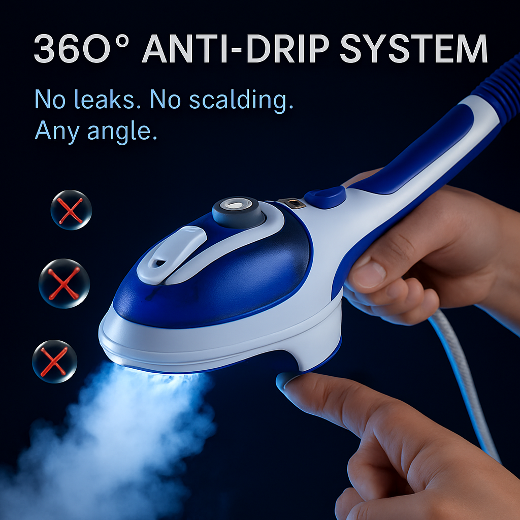 Handheld Garment Steamer with 3-Stage Steam